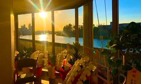 スイートガーデン吹田から見る夕日